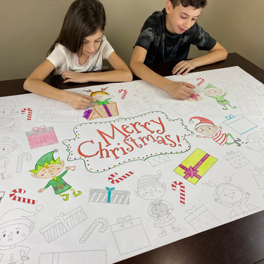 Elves Table Size Coloring Sheet